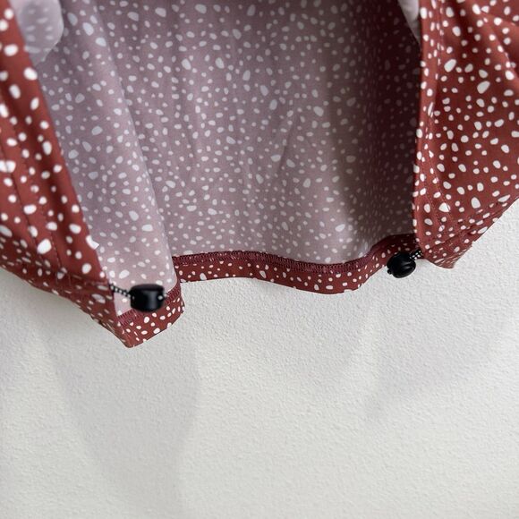 Nike Rash Guard Top Womens Large Brown Speckled Long Sleeve Nike Swim Beach Surf - Picture 9 of 16